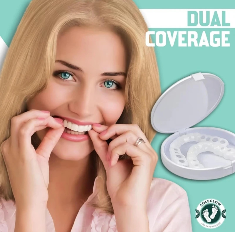 KRSAVN Snap-On Teeth Veneers for Women & Men - Instant Smile Transformation Teeth Wipe Teeth Wipe(Pack of1)
