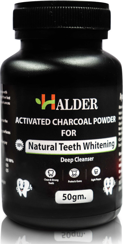 Halderstores Charcoal Toothpowder Teeth Wipe(Pack of1)