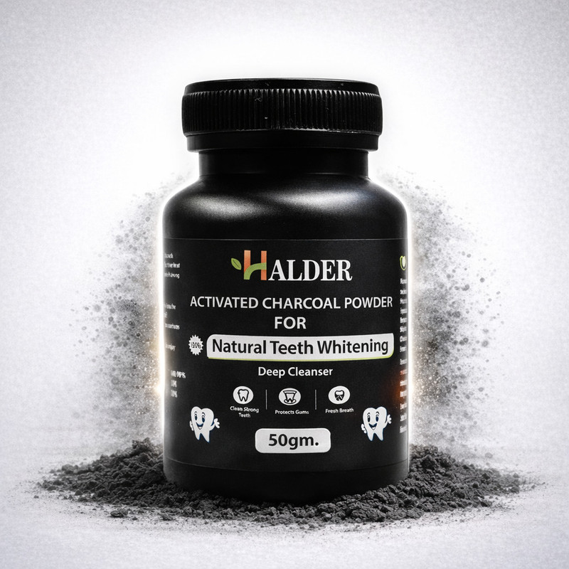 HALDER Miracle Charcoal Teeth Whitening Kit Teeth Whitening Kit ( 50 gm ) Teeth Wipe(Pack of1)