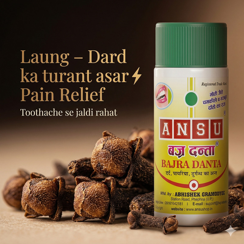 ansu bajradanta Charcoal tooth powder | Herbal Toothpowder for Toothache, Stains & Fresh Breath Teeth Wipe(Pack of3)