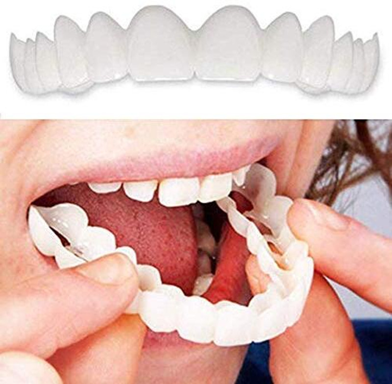 Kesariya New Instant Smile Transformation Snap-On Teeth Veneers Teeth Wipe Teeth Wipe(Pack of1)