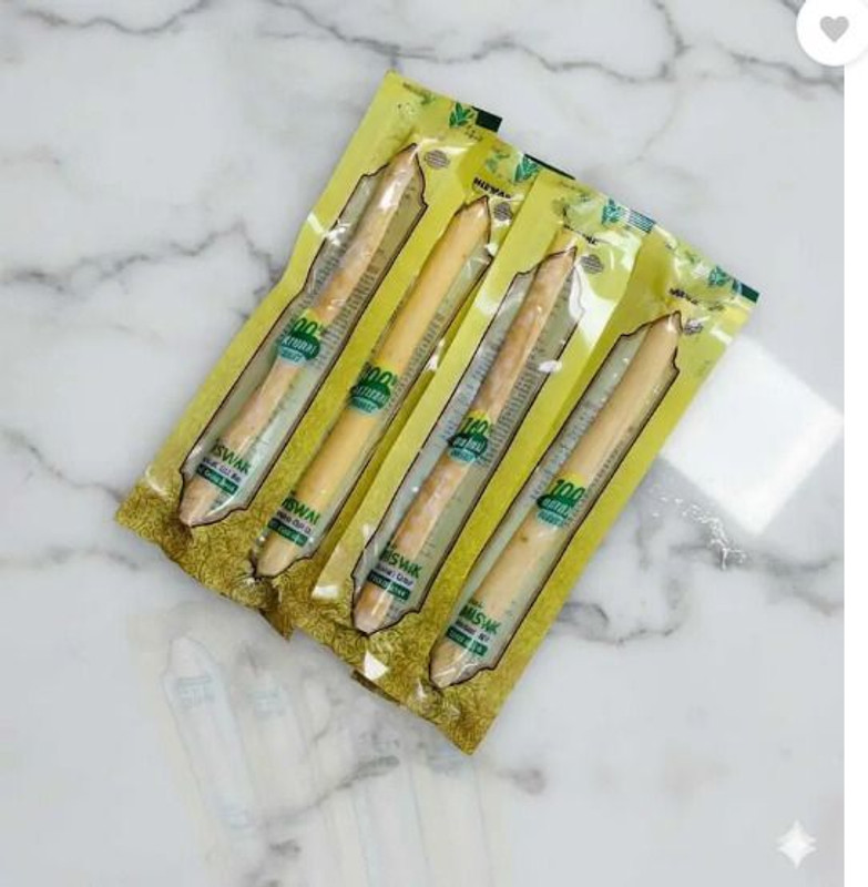 REHANA SALES HARBEL Miswak Medium Toothbrush (Pack of 4) Teeth Wipe(Pack of4)