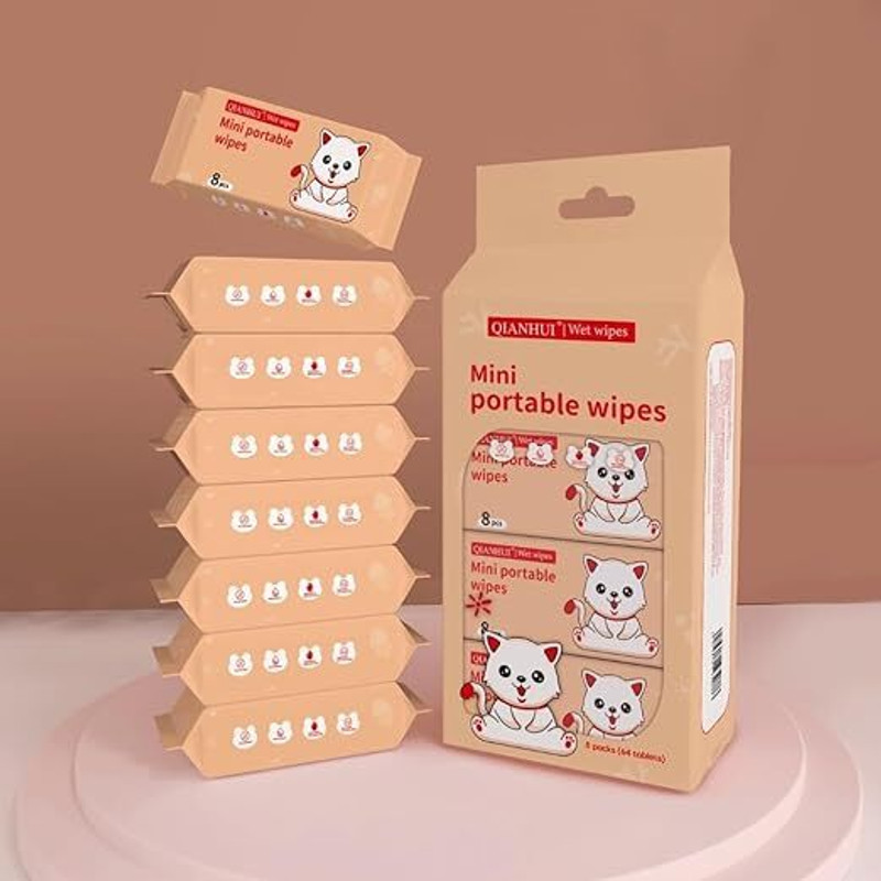 Gabani fashion mini wipes -844 Teeth Wipe(Pack of64)