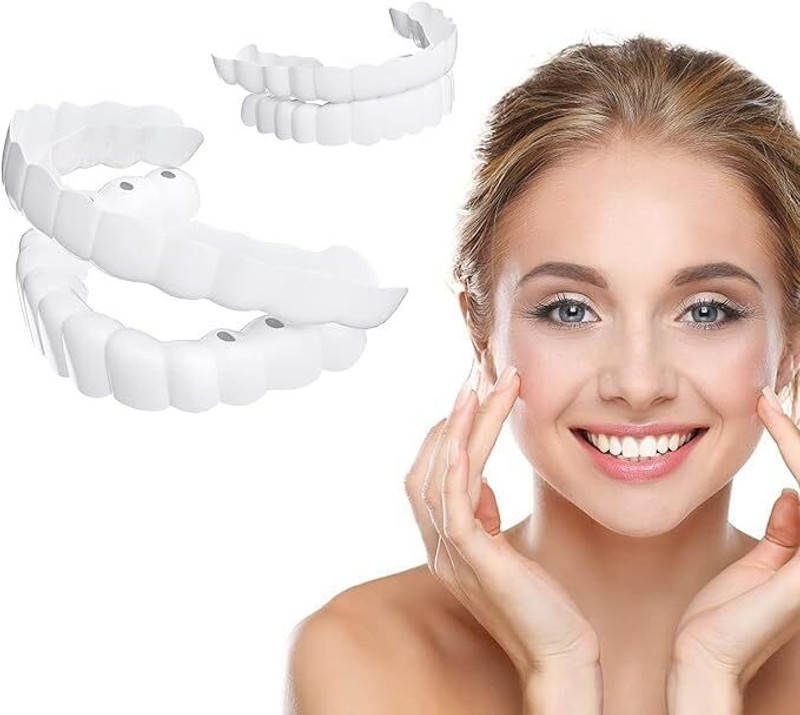 67Stores Snap On Teeth Veneers – Instant Smile Dental Veneer for Upper & Lower Teeth Wipe(Pack of1)