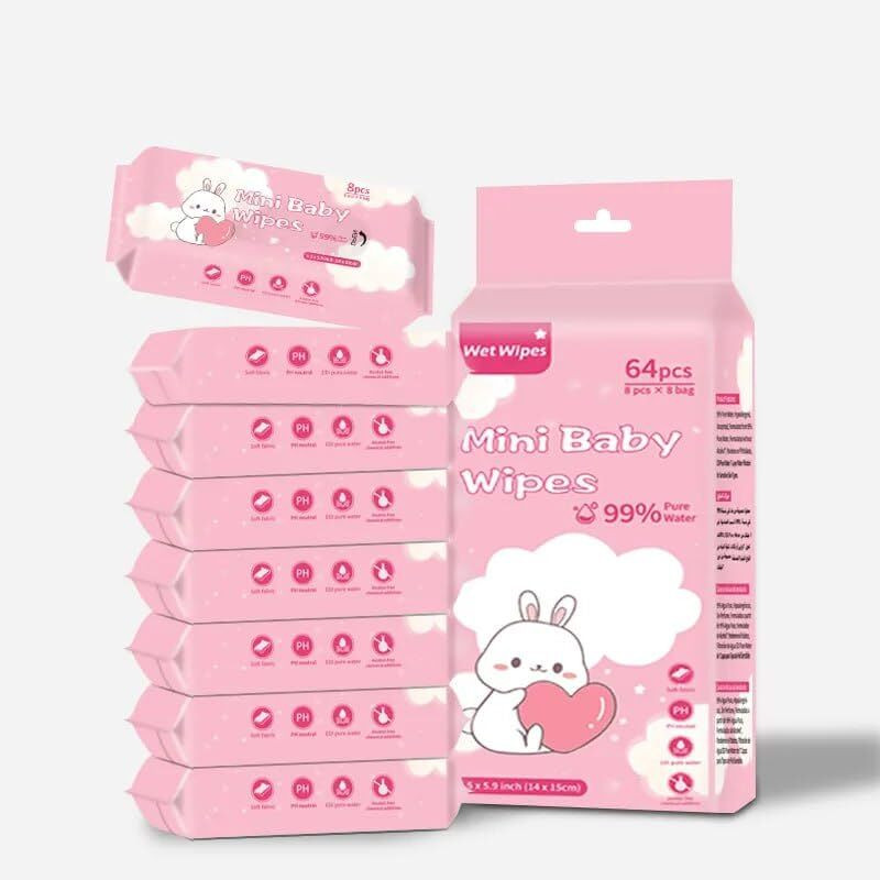 hbstreads Portable Pocket Size Baby Wipes (Pack of64) Teeth Wipe(Pack of64)