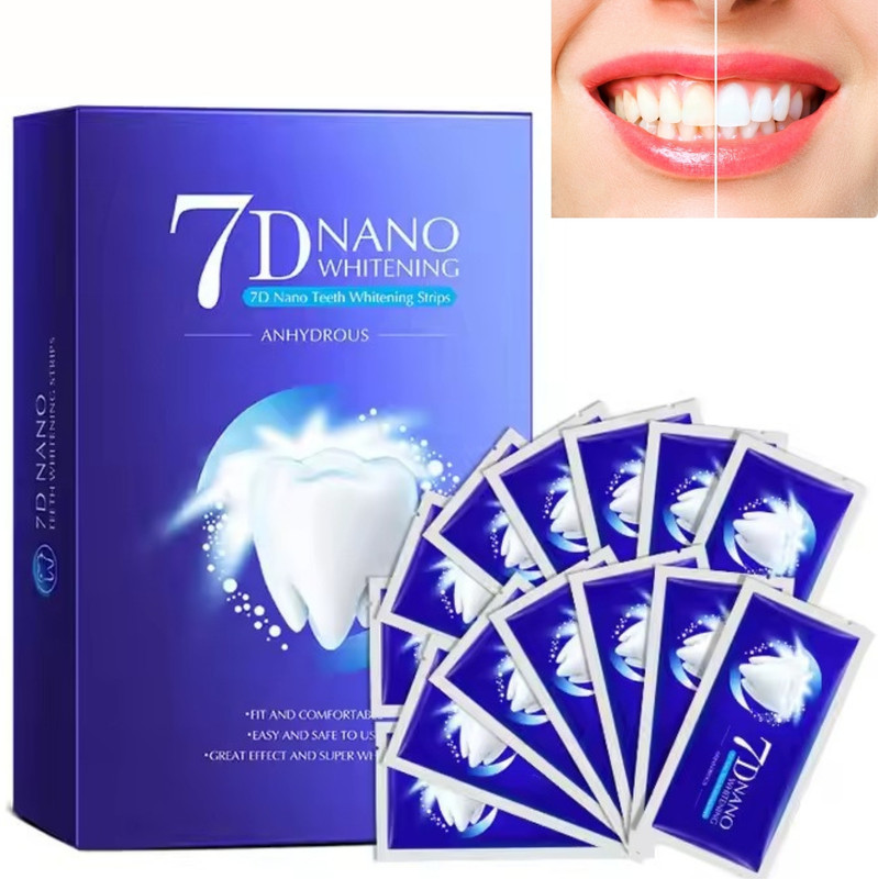 HICOBER Teeth Whitening Strips - Pack of 14 Treatments (28 Strips) Teeth Wipe(Pack of14)