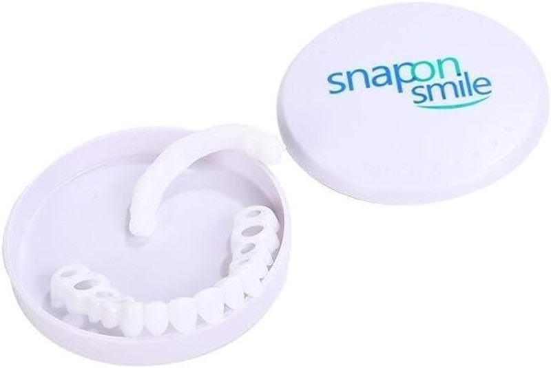 asaalay Snap-On Instant Perfect Smile Teeth Veneers Comfort Fit Flex Dentures Teeth Teeth Wipe(Pack of1)