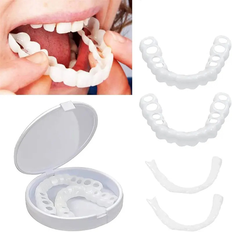 VRBUDDIES Dentistry Snap on Instant Perfect Smile Comfort Teeth Upper Tooth Cover Veneers Teeth Wipe(Pack of1)