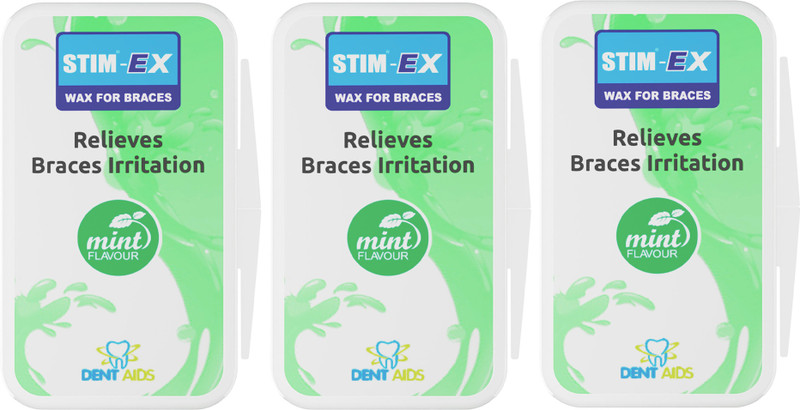 STIM Ex Wax Strips for Braces, Retainers & Aligners | Teeth Wipes (Pack of 3) Teeth Wipe(Pack of5)