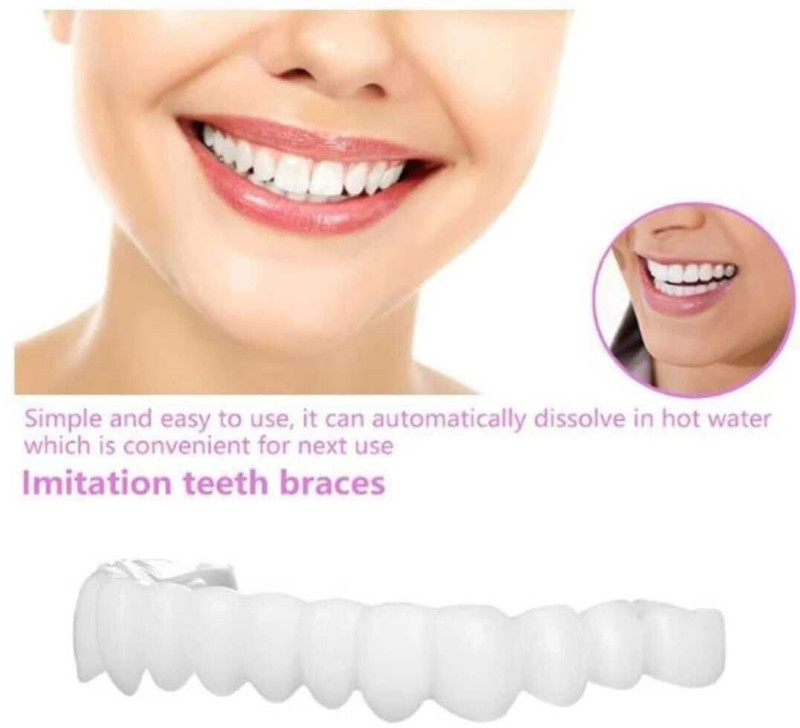 DWARKASH Denture Teeth Veneers Temporary Fake Teeth Lower Bottom Teeth Wipe Teeth Wipe(Pack of4)