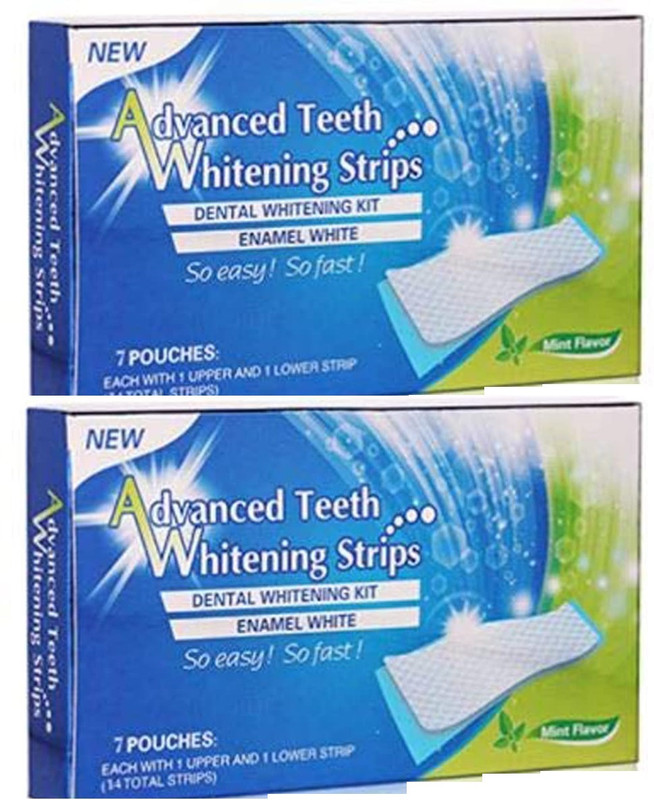 TeethWhitening Advanced No-Slip Teeth & Remove Tooth Stain, Teeth Whitening Strips Teeth Wipe(Pack of14)