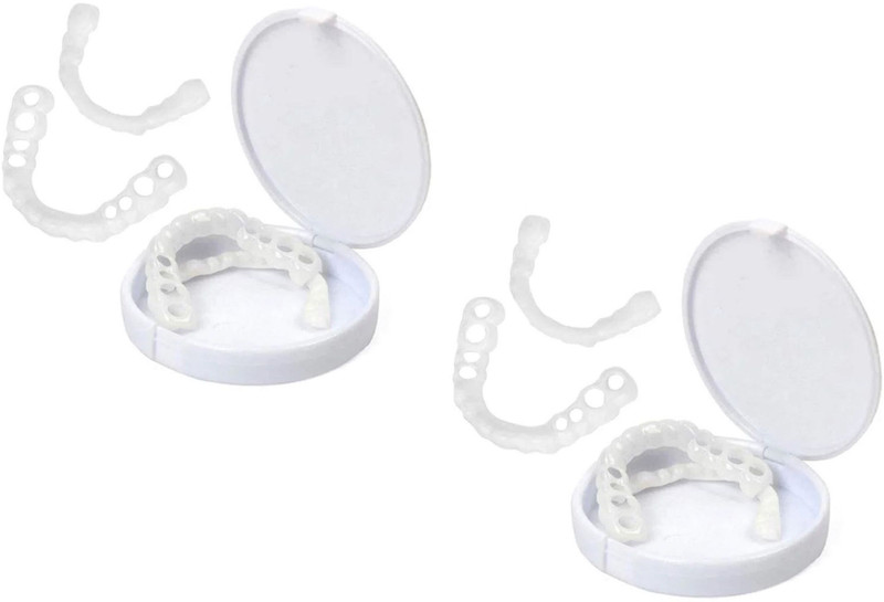 Kudh Porducts Instant Smile Makeover: Temporary Teeth Dentures for a Radiant Grin (Pack of 2) Teeth Wipe(Pack of1)