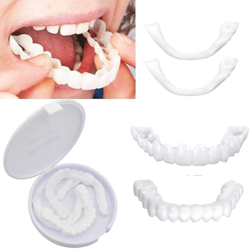 HARIKAA STORES Flexible Cosmetic Dentures – Snap-In Veneers for Natural Looking White Teeth Teeth Wipe(Pack of1)