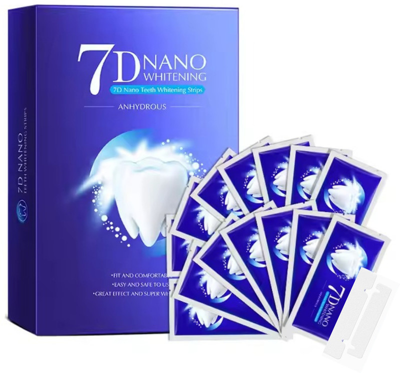 ZEIXERA 14Pcs White Teeth Strip 7d Nano Teeth Whitening Strips, Clean Teeth Safely Teeth Wipe(Pack of14)