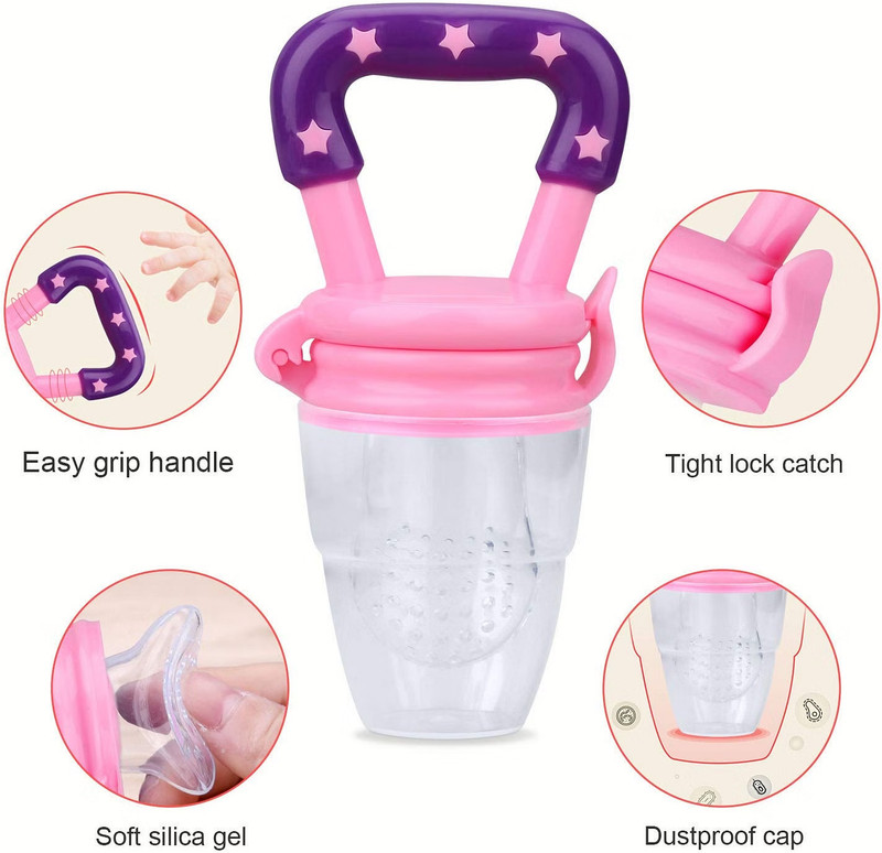 AloneFit 100% BPA-Free Teether Set for Boys & Girls Feeder Teether and Feeder 1 Pc Feeder(Multicolor)