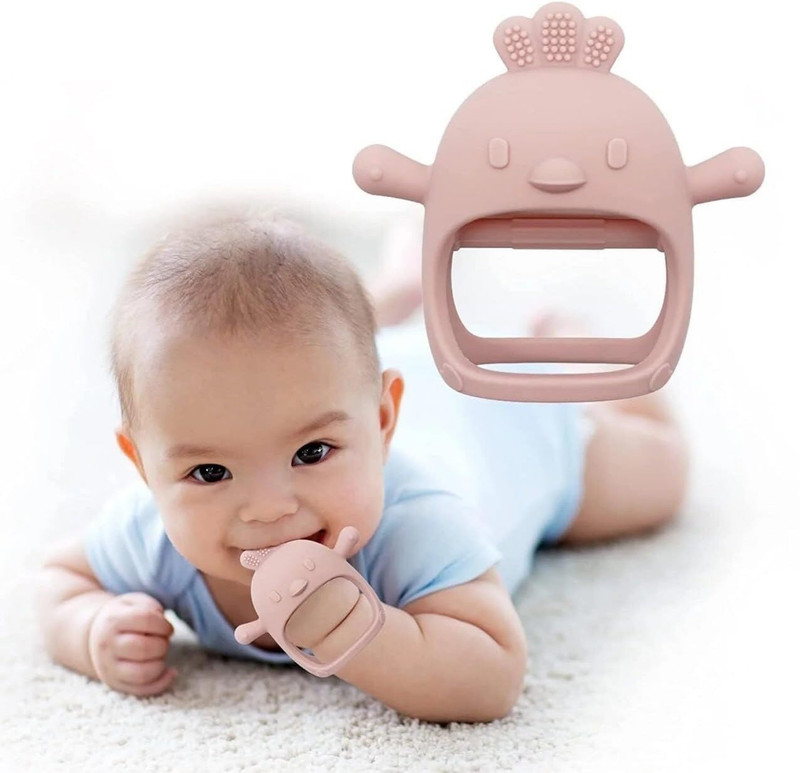Uniquecartel 2 in 1 Teether for Infants Teether(Multicolor)