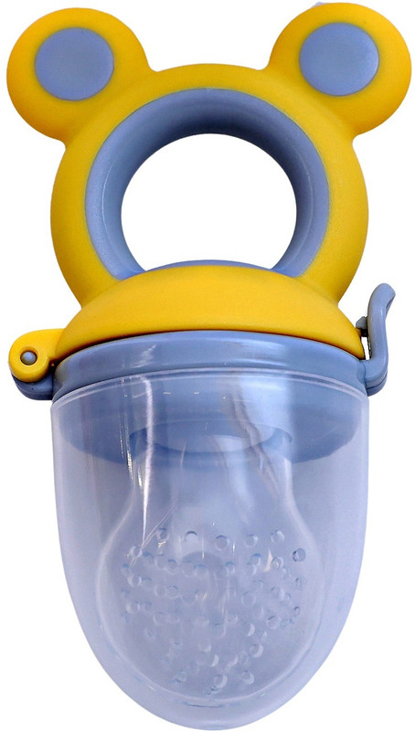 Honey Boo Handle Fruit Feeder with Soft Silicone Mesh Nipple Soother Ideal for Newborn Teether and Feeder(Multicolor)