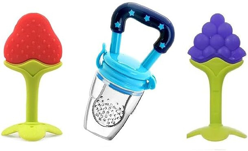 Chicbunny SET OF 3 (GRAPES,STRAWBERRY,FRUITFEEDER) Soother(Multicolor)