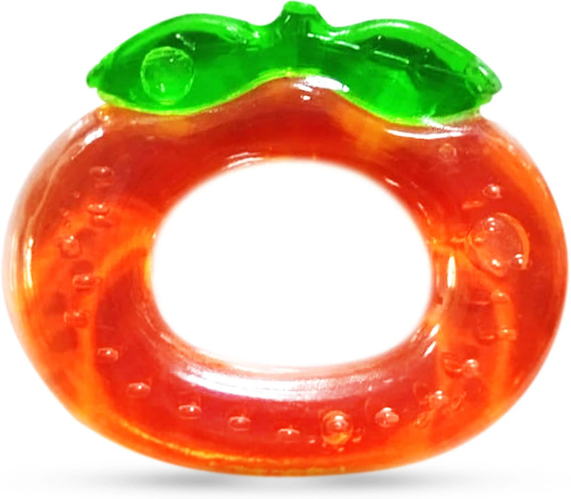 1st Step Water Filled Silicone Baby Cooling Teether Soother, 100% Safe BPA Free 3M+ Teether(Orange)