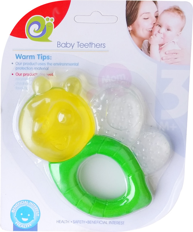 Mopslik BPA-Free Toddler and Infant Baby Water Filled Teether Soother Pacifier - Bee Teether(Mukticolour Honey Bee)