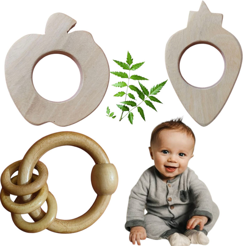 Shreeja Shilpcraft For Baby 6 month to 15 month with Ring Rattles Soother(Yellow)