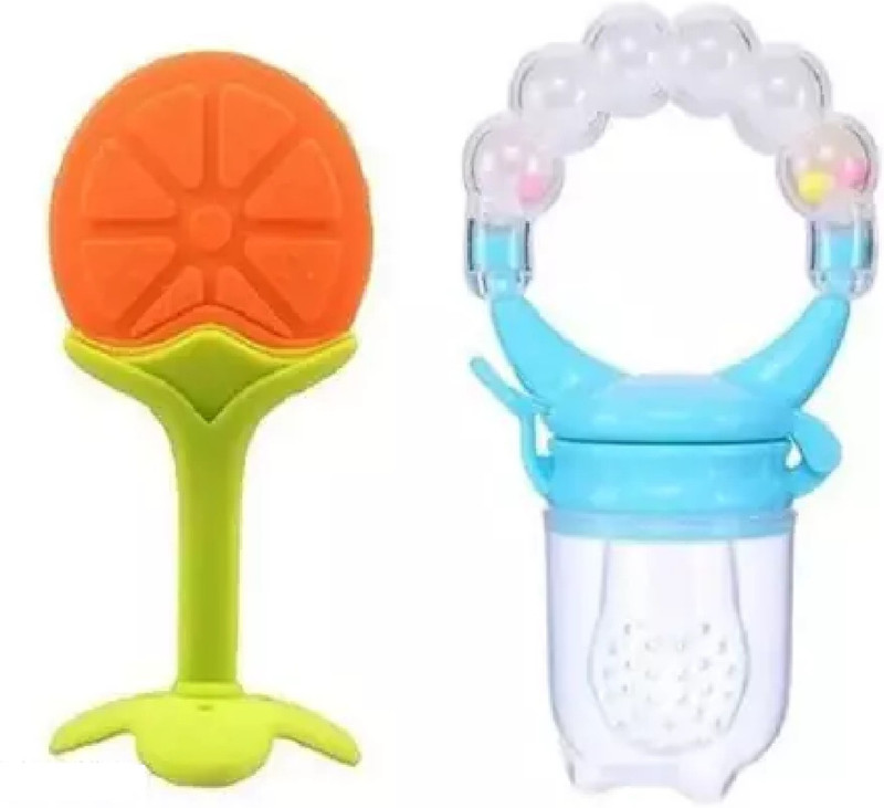 Fancy Steps OrangeTeether_MultiRingFeeder Soother(Fruits Feeder and Ring Teetherb)