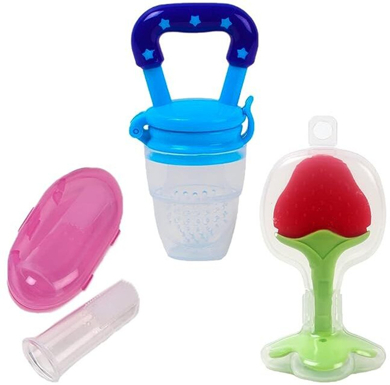 Chicbunny FEEDER,TEETHER,TOUNGECLEANGER_1 Soother(Multicolor)
