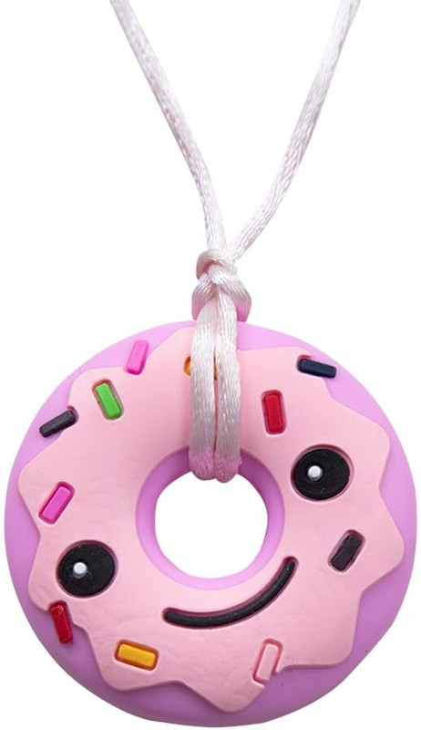 abley's Silicone Donut Chew Necklace for Sensory Needs & Autism - Lavender Teether(Lavender)