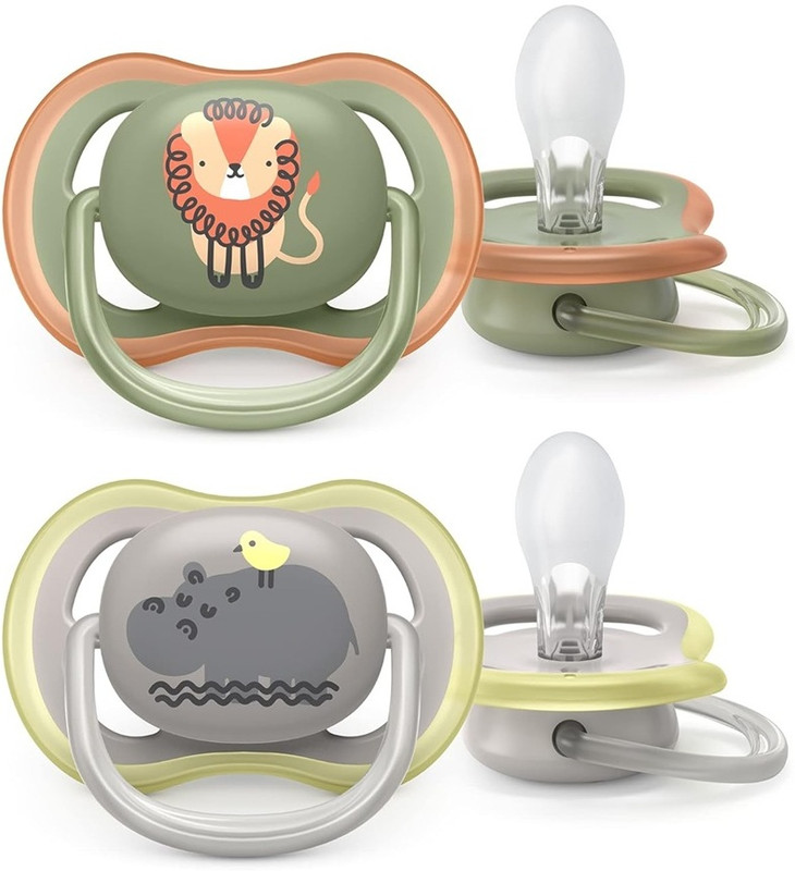 Philips Avent Orthodontic Ultra Air Pacifiers|BPA Free| 6-18 months| Pack of 2 Teether/ Soother(Multicolor)