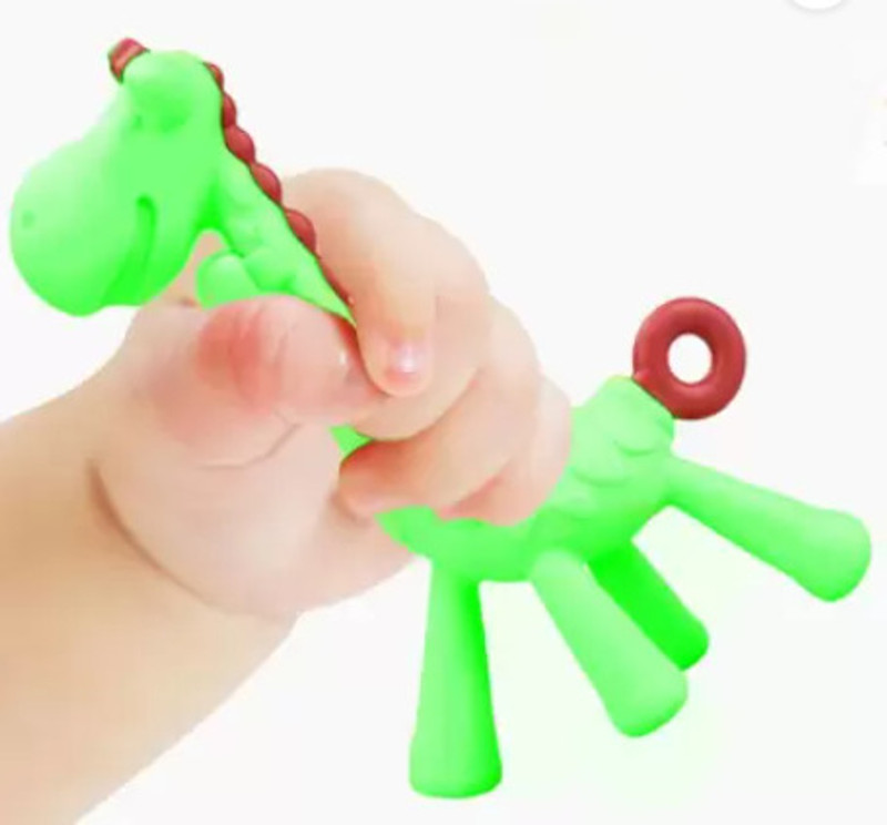 ApparelNation Baby Giraffe Teether Toy BPA-Free Silicone Textured Infant Teething Soother(Multicolor)