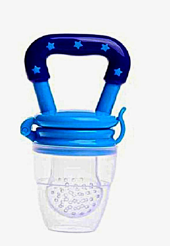 Swito Mart Silicone Food Fruits Nibbler With Extra Mesh Soft Pacifier Feeder Soother Soother(Blue)