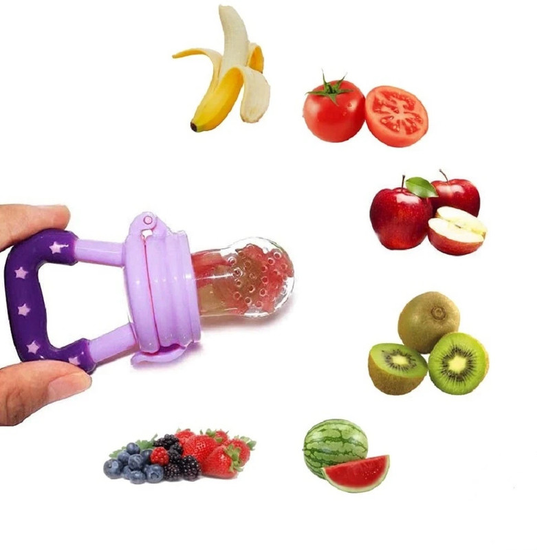 BKDT Marketing Silicone Food/Fruit Nibbler, Baby Teether, Infant, BPA Free Teether and Feeder(Multicolor)