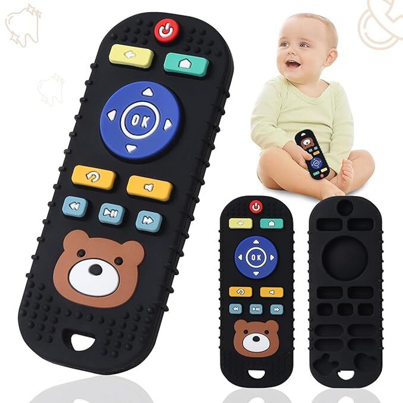 Shreeyogi Teething Toy for Babies 6+Months Silicone Remote Teether(Multicolor)