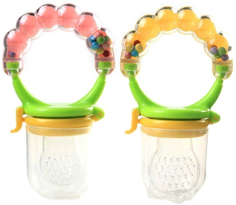 DRGYM Baby Fresh Fruit Food Feeder Nibbler Pacifier|Training Massaging Toy pack of 2 Feeder(Multicolor)