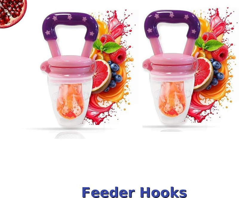 lukaf Infant Fruit Feeder with Anti Spill Cap Feeder(Pink)
