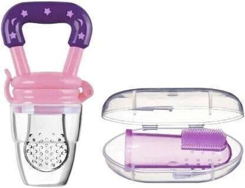 IRSHYAN KIDZGHAR Premium Quality Of Baby Combo Pack of Fruit Feeder Pacifier & Baby Finger Brush with Tongue Cleaner||Silicone Fruit Nibbler|| Silicone Baby Brush|| Baby Tongue Cleaner||100% BPA Free (Multicolor) Teether and Feeder Teether and Feeder(Multicolor)