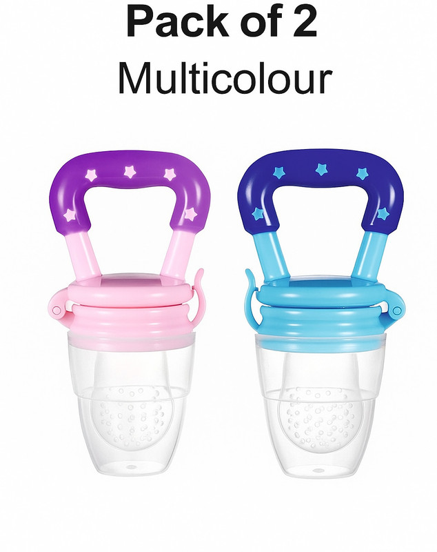 Goyoo Baby Food & Fruit Feeder Shape Silicone Finger Brush (Pack Of 2) Soother(Multicolor)