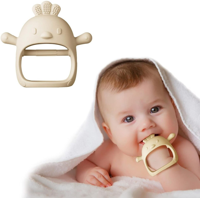 rcomena Baby Teething Toy Silicone | BPA-Free Soft Chew Toy Teether(Multicolor)