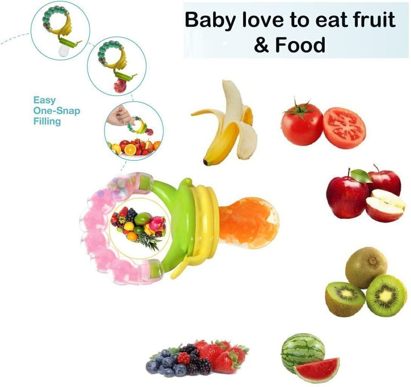 Yb Store Growing Joyful Fruit and Food Feeder for Kids, Soft Pacifier Soother Feeder(Multicolor)