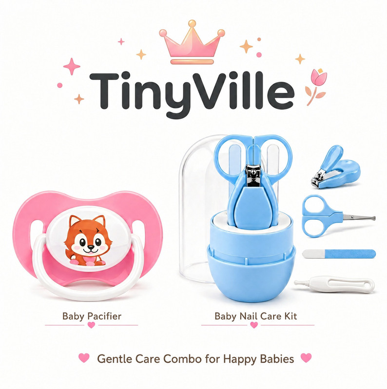 TinyVille Bby Best Soothr Nd Manicure Kit Soother(Pink)