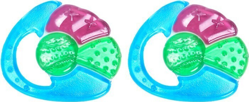 MeeMee Multi-Textured Water Filled Teether (Pack of 2) Teether(Multicolor)