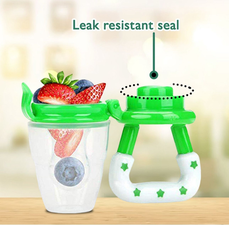 Blitzbot Baby Fresh Fruit Food Feeder Nibbler Pacifier Soother(Green)