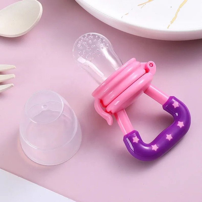 Roforuf Baby Silicone Fruit Feeder Nibbler | Safe Food Pacifier Teether and Feeder(Multicolor)