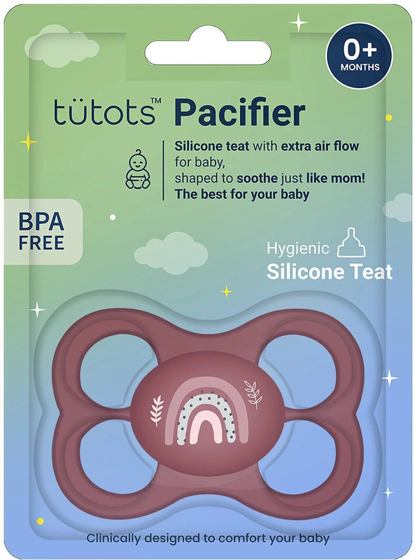 tutots ZN-Pacifier-Maroon-1 Soother(Maroon)