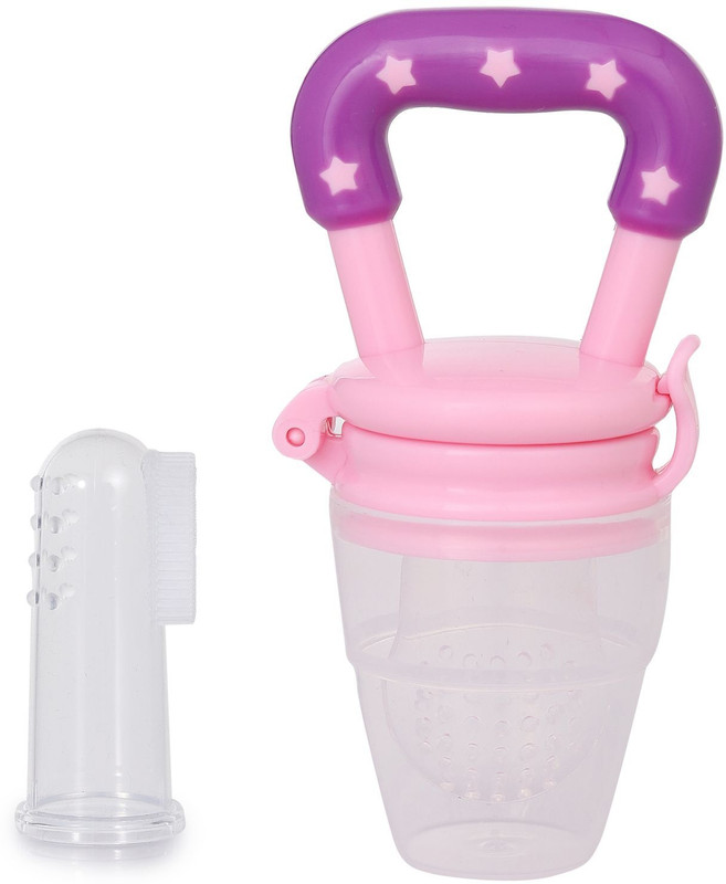 FRAIVIKO Soft Pacifier Feeder and One Finger Brush for Baby Feeder(Pink)