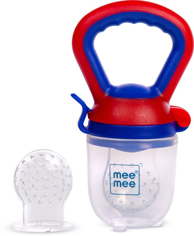 MeeMee Baby Pacifier Fruit & Food Nibbler With Extra Mesh, BPA Free Pacifier Soother, Teether(Red)