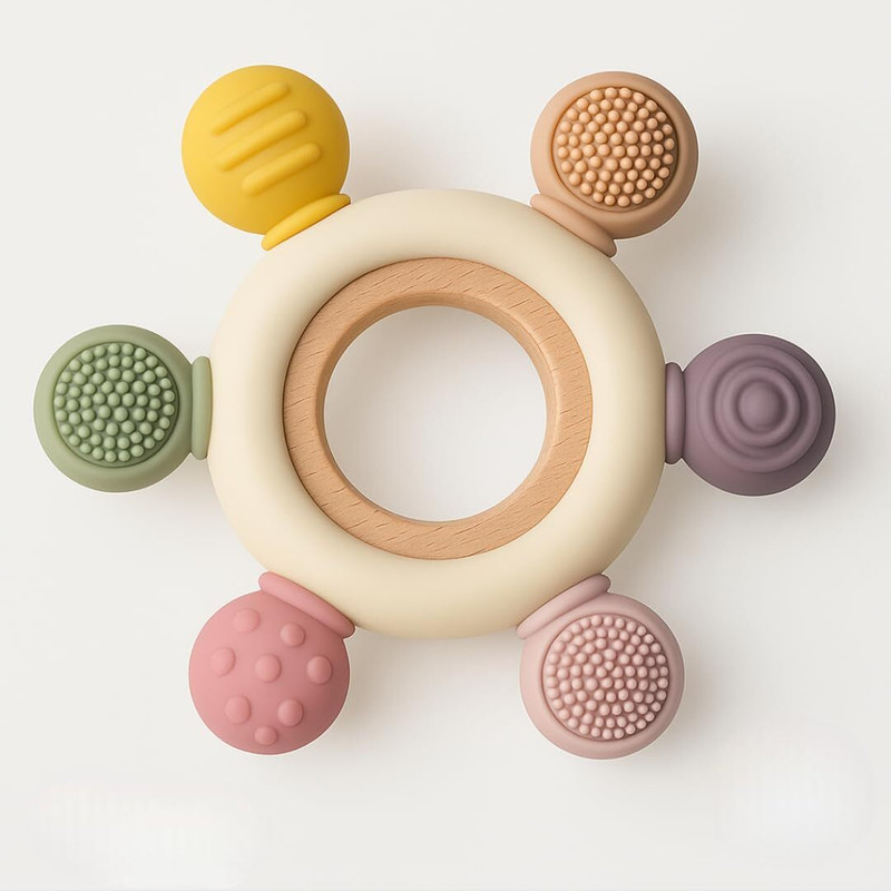 Uniquecartel Ocean Bpa Free Silicone Rudder Teether(Multicolor)