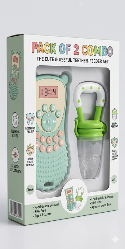 Hdh REMOTE TEETHER AND FRUIT Feeder(MULTICOLOURS)