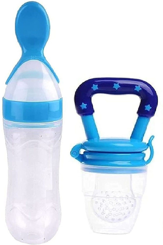 Goodmunchkins Baby Silicone Food Feeder & Fruit Feeder Nibbler Combo ( Pack of 2 ) Feeder(COMBO)