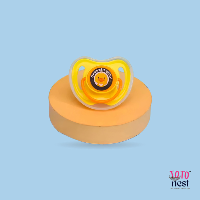 Toto Nest UltraSoothe BPA Free Soft Silicone Teether Pacifier Pack of 2 Soother(Yellow, Green)
